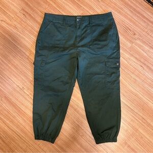 Terra & Sky Sz 22 Forest Green Cargo Jogger Pants